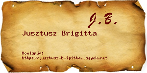 Jusztusz Brigitta névjegykártya